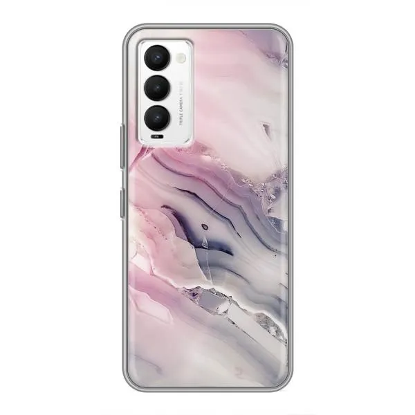 Чехол с принтом «Пурпурный Мрамор» для TECNO Camon 18 / Camon 18P