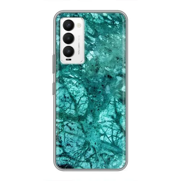 Чехол с принтом «Зеленый мрамор» для TECNO Camon 18 / Camon 18P