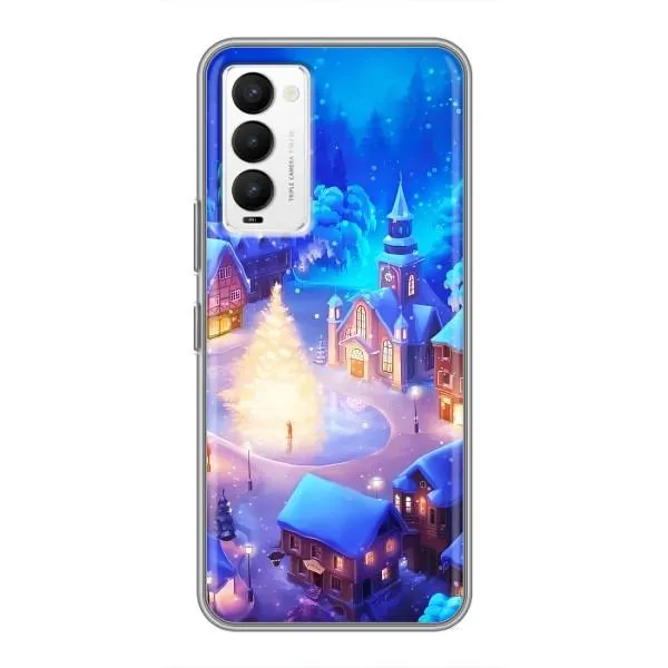 Чехол с принтом «Рождественский город» для TECNO Camon 18 / Camon 18P Чехол с принтом «Рождественский город» для TECNO Camon 18 / Camon 18P