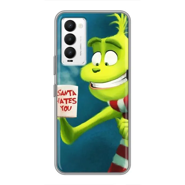 Чехол с принтом «Зеленый Гринч» для TECNO Camon 18 / Camon 18P Чехол с принтом «Зеленый Гринч» для TECNO Camon 18 / Camon 18P