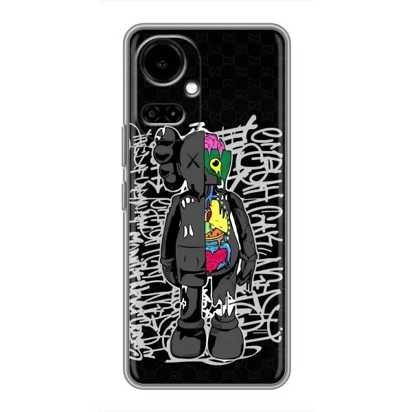 Чехол с принтом «Стиль Bearbrick» для TECNO Camon 19 (CI6n) / 19 Pro (CI8n)