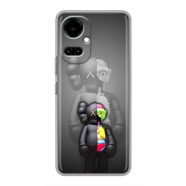 Чехол с принтом «Тело Bearbrick» для TECNO Camon 19 (CI6n) / 19 Pro (CI8n)
