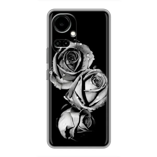 Чехол с принтом «Черная роза» для TECNO Camon 19 (CI6n) / 19 Pro (CI8n)
