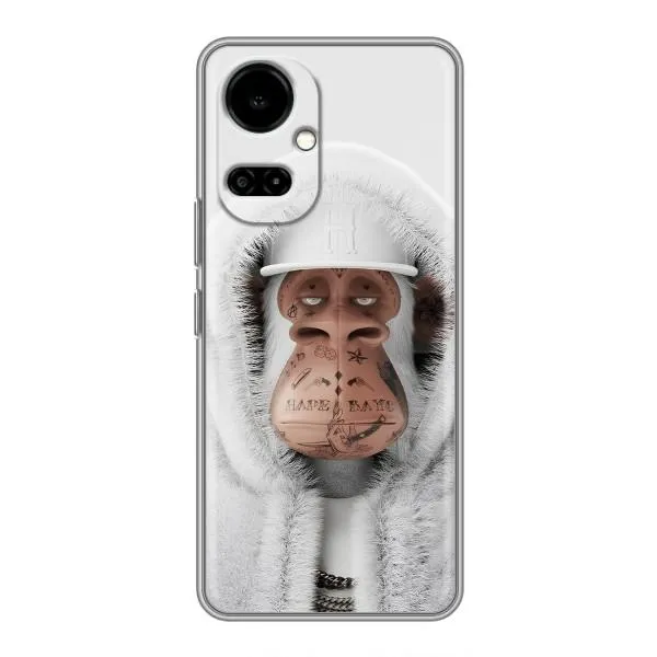 Чехол с принтом «обезьяна NFT в тату» для TECNO Camon 19 (CI6n) / 19 Pro (CI8n)