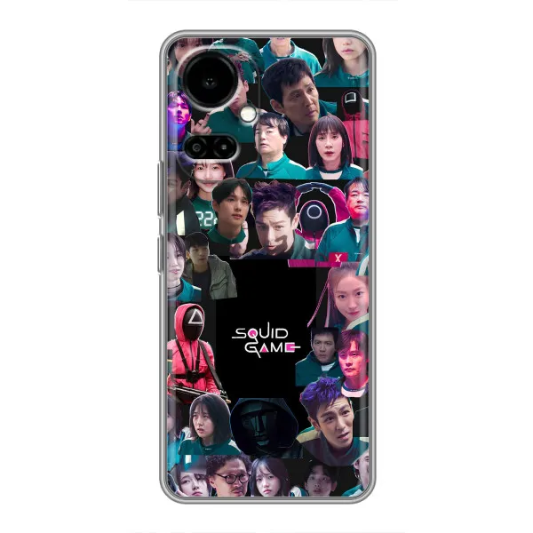 Чехол с принтом «Коллаж Игра кальмара» для TECNO Camon 19 (CI6n) / 19 Pro (CI8n) Чехол с принтом «Коллаж Игра кальмара» для TECNO Camon 19 (CI6n) / 19 Pro (CI8n)