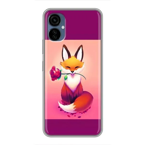 Чехол с принтом «Лисичка с розочкой» для TECNO Camon 19 Neo