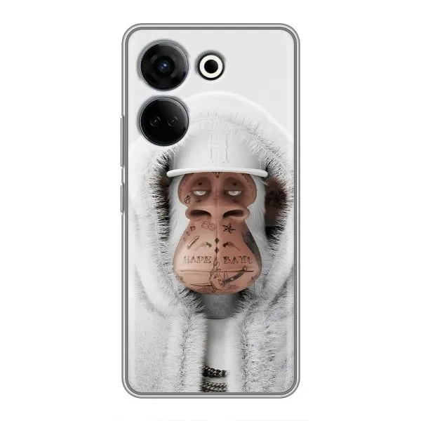 Чехол с принтом «обезьяна NFT в тату» для TECNO Camon 20 Pro