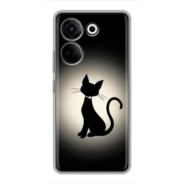 Чехол с принтом «Силуэт котика» для TECNO Camon 20 Pro Чехол с принтом «Силуэт котика» для TECNO Camon 20 Pro