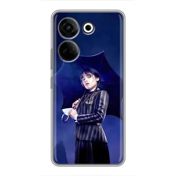 Чехол с принтом «Уэнздей с зонтом» для TECNO Camon 20 Pro Чехол с принтом «Уэнздей с зонтом» для TECNO Camon 20 Pro