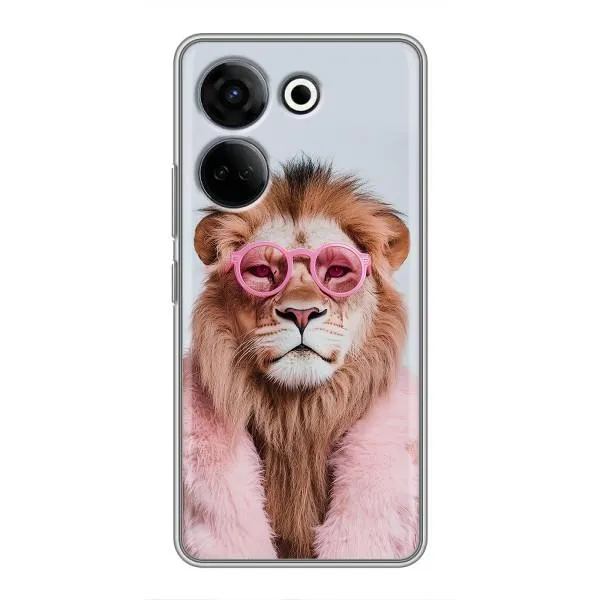 Чохол з принтом «Лев в окулярах» для TECNO Camon 20 Pro Чохол з принтом «Лев в окулярах» для TECNO Camon 20 Pro