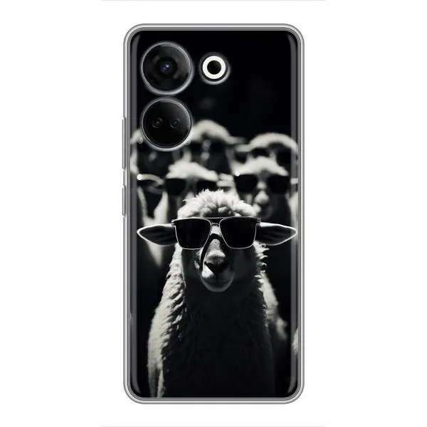 Чохол з принтом «Овечка в окулярах» для TECNO Camon 20 Pro Чохол з принтом «Овечка в окулярах» для TECNO Camon 20 Pro