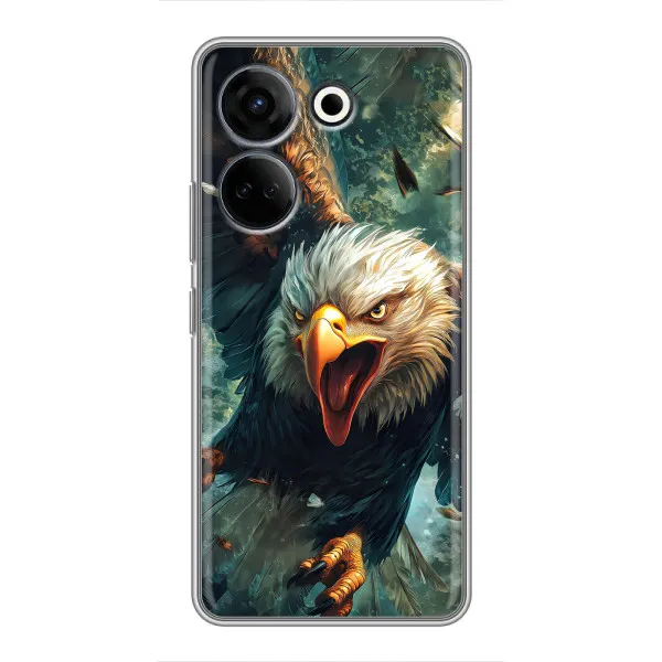 Чехол с принтом «Орел в полете» для TECNO Camon 20 Pro