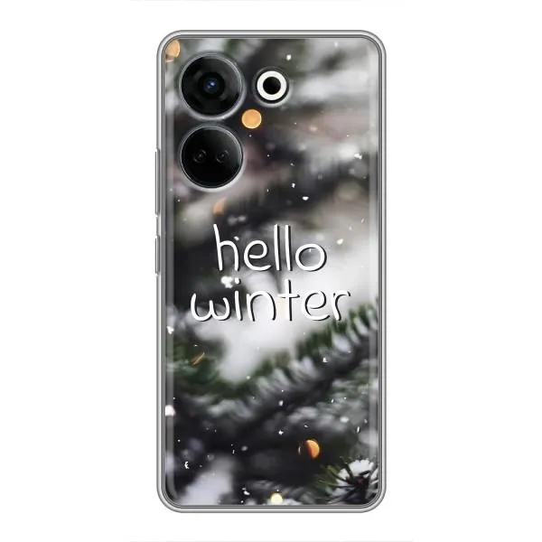 Чехол с принтом «Hello winter» для TECNO Camon 20 Pro