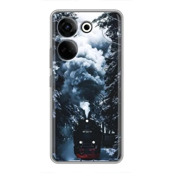 Чехол с принтом «Зимний поезд» для TECNO Camon 20 Pro