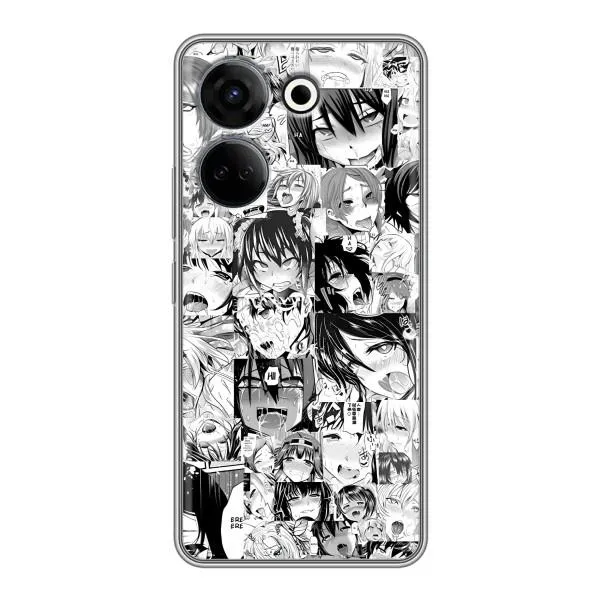 Чехол с принтом «Ahegao manga» для TECNO Camon 20 Чехол с принтом «Ahegao manga» для TECNO Camon 20