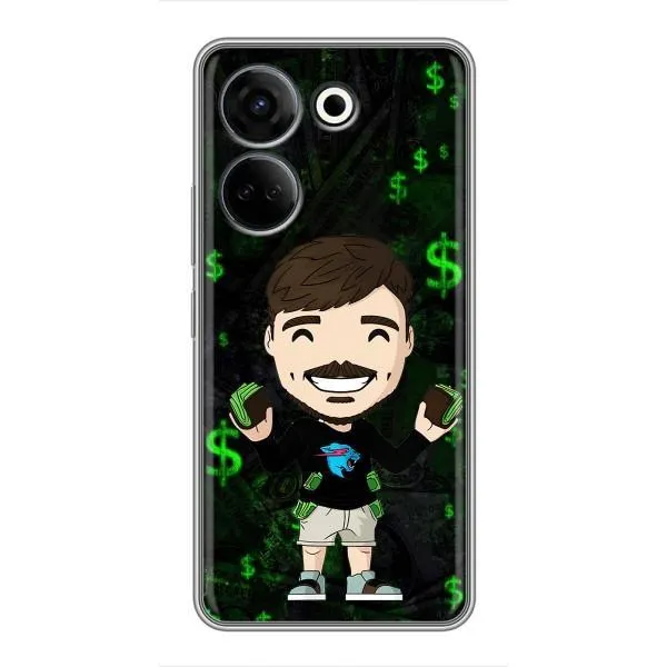 Чохол з принтом «Блогер Beast» для TECNO Camon 20