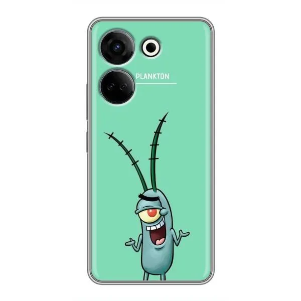 Чохол з принтом «Персонаж Планктон» для TECNO Camon 20 Чохол з принтом «Персонаж Планктон» для TECNO Camon 20
