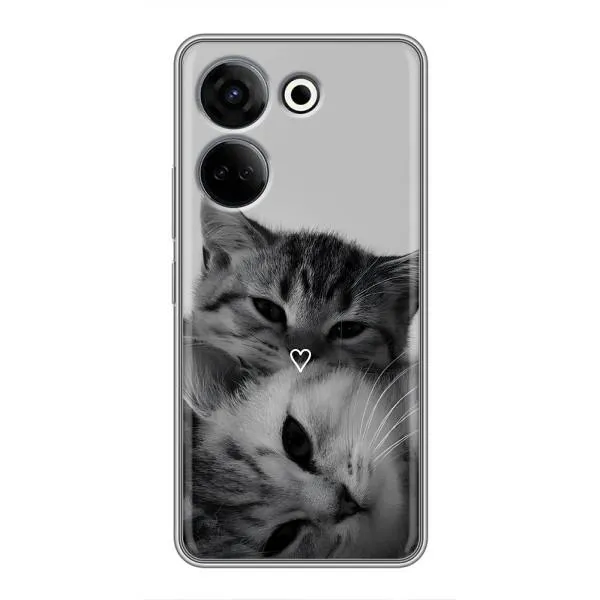 Чехол с принтом «Пара котов» для TECNO Camon 20