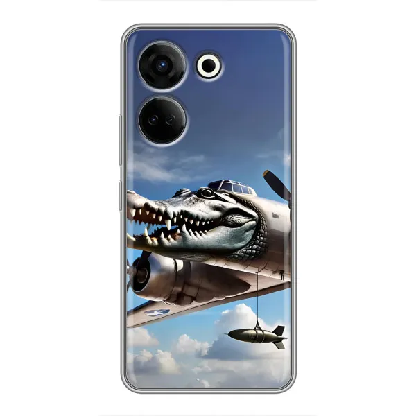 Чехол с принтом «Бомбардиро крокодило» для TECNO Camon 20