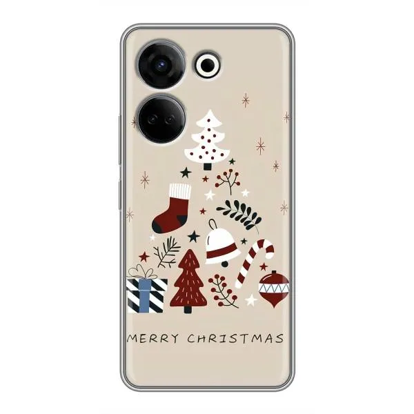 Чохол з принтом «Merry Christmas» для TECNO Camon 20 Чохол з принтом «Merry Christmas» для TECNO Camon 20