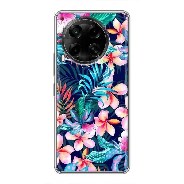 Чехол с принтом «Красочные цветы» для TECNO Camon 30 (CL6)