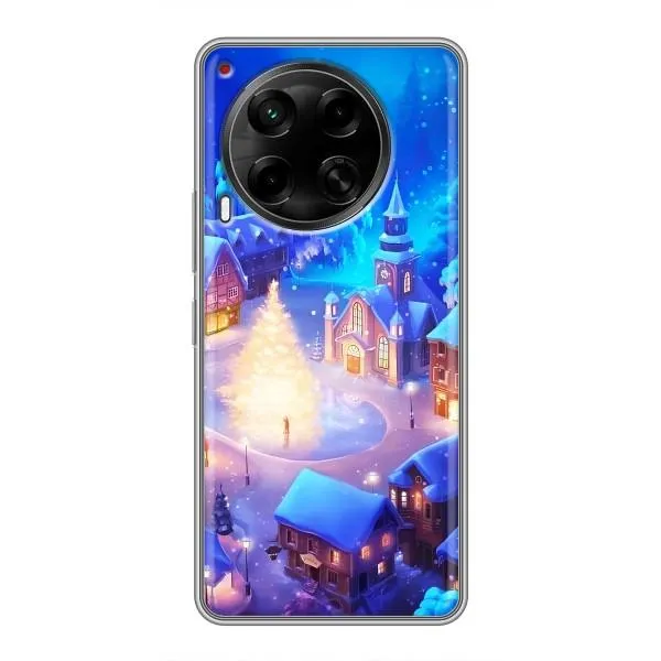 Чехол с принтом «Рождественский город» для TECNO Camon 30 (CL6)