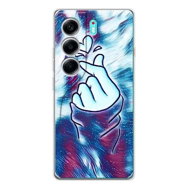 Чехол с принтом «Радужное сердце» для TECNO Camon 40