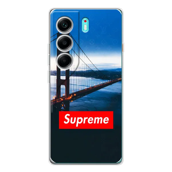 Чехол с принтом «Стиль Supreme» для TECNO Camon 40