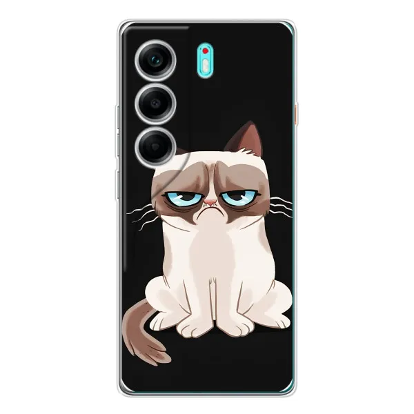 Чехол с принтом «Грустный кот» для TECNO Camon 40