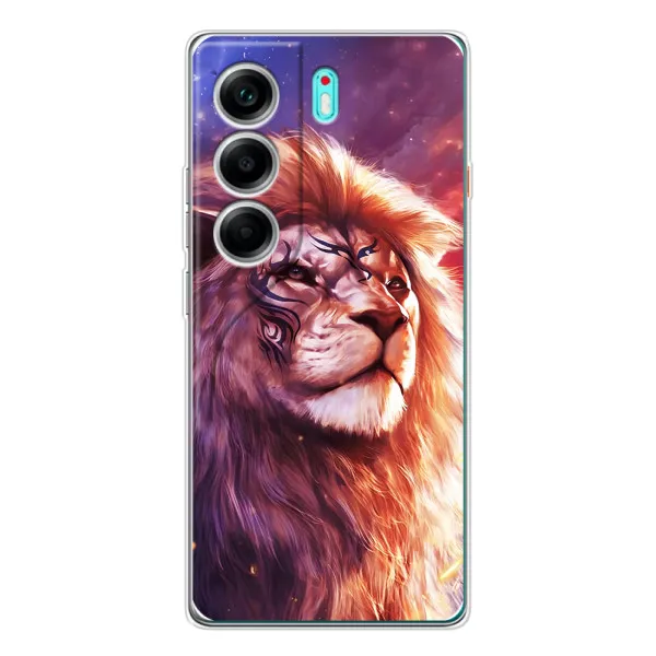 Чехол с принтом «Красочный Лев» для TECNO Camon 40