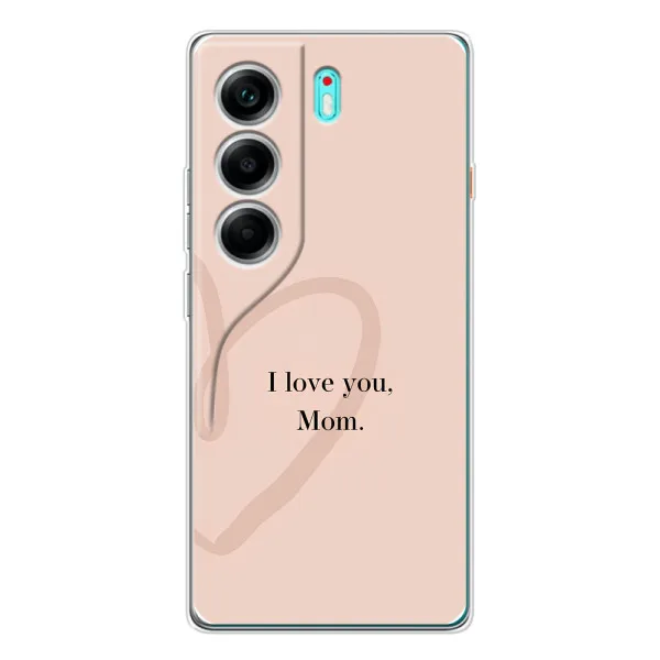 Чехол с принтом «Сердце маме» для TECNO Camon 40