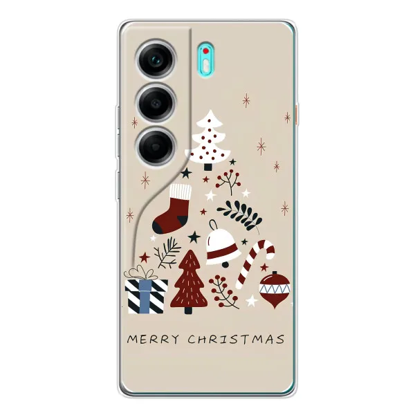 Чехол с принтом «Merry Christmas» для TECNO Camon 40 Чехол с принтом «Merry Christmas» для TECNO Camon 40