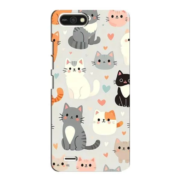 Чохол з принтом «Колаж котів» для TECNO POP 2F Чохол з принтом «Колаж котів» для TECNO POP 2F