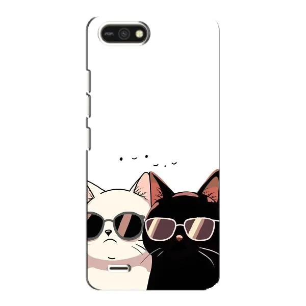 Чохол з принтом «Коти в окулярах» для TECNO POP 2F Чохол з принтом «Коти в окулярах» для TECNO POP 2F