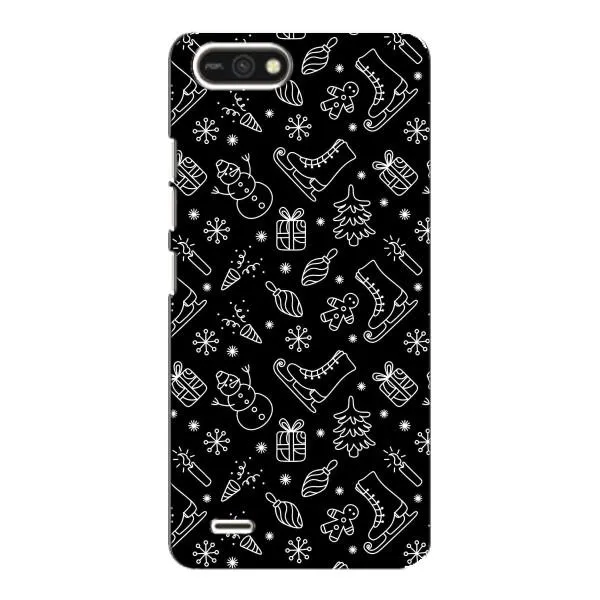 Чехол с принтом «Новогодний фон» для TECNO POP 2F