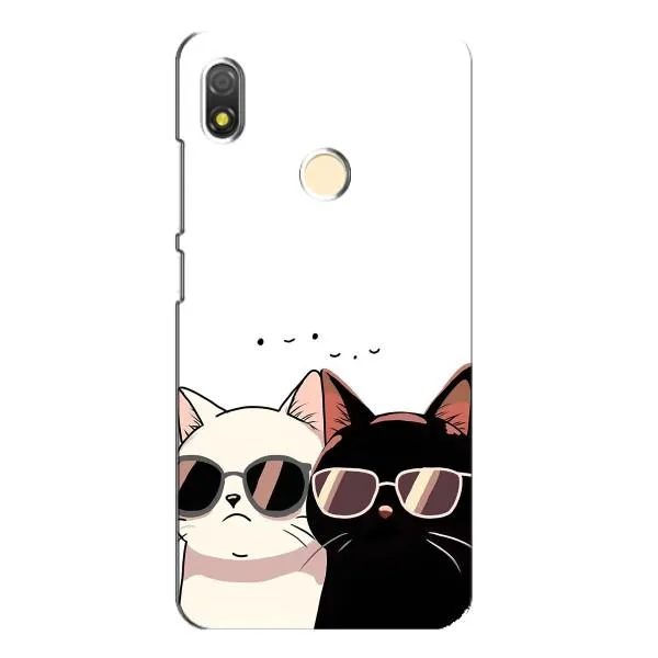 Чехол с принтом «Коты в очках» для TECNO POP 3