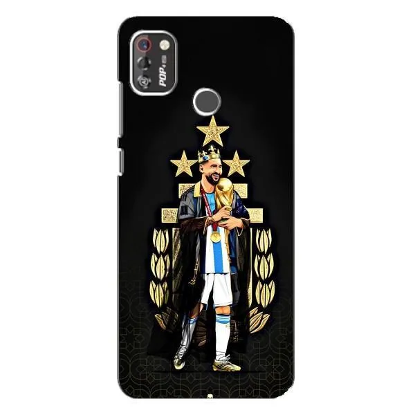 Чехол с принтом «Месси Король» для TECNO POP 4 Pro