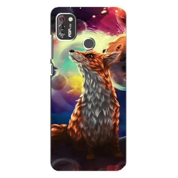 Чехол с принтом «Лисица в космосе» для TECNO POP 4 Pro