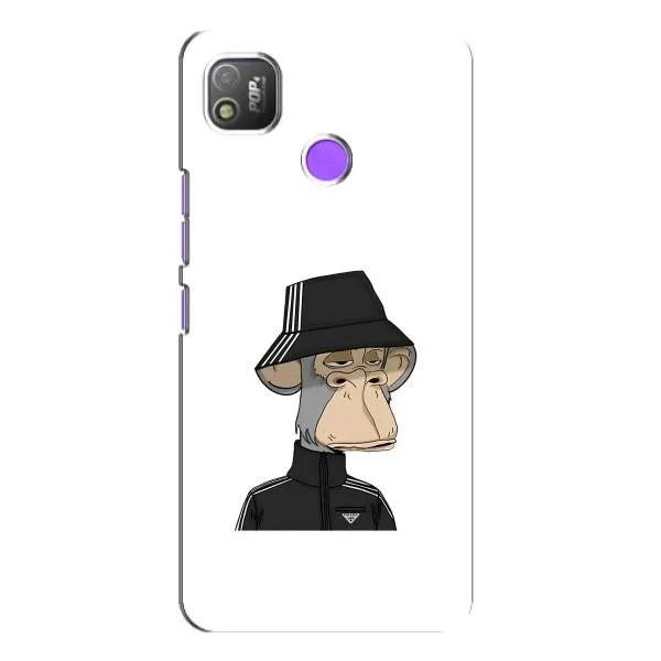 Чехол с принтом «обезьяна NFT Adidas» для TECNO POP 4