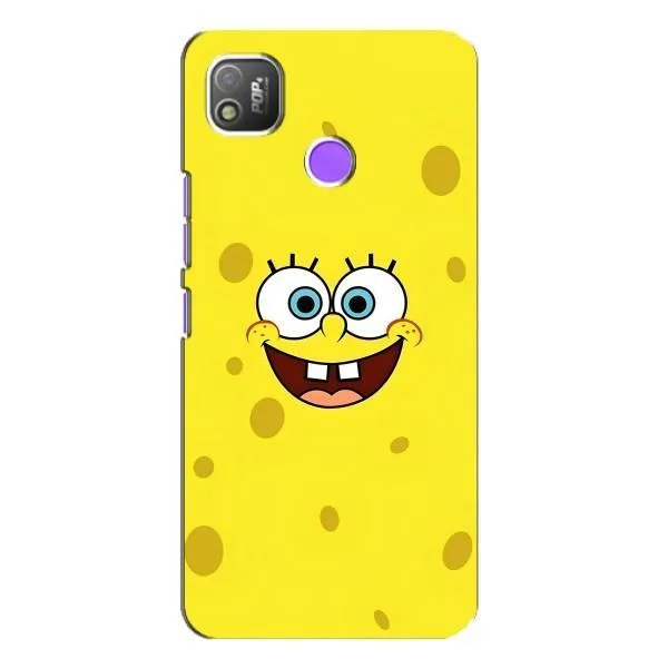 Чохол з принтом «Мордашка Спанч Боба» для TECNO POP 4