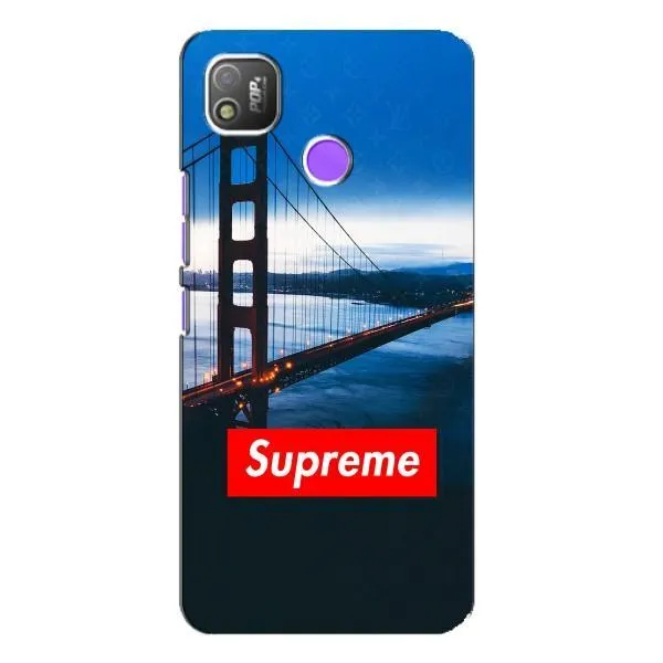 Чохол з принтом «Стиль Supreme» для TECNO POP 4