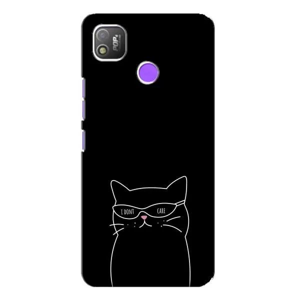 Чехол с принтом «Равнодушный кот» для TECNO POP 4