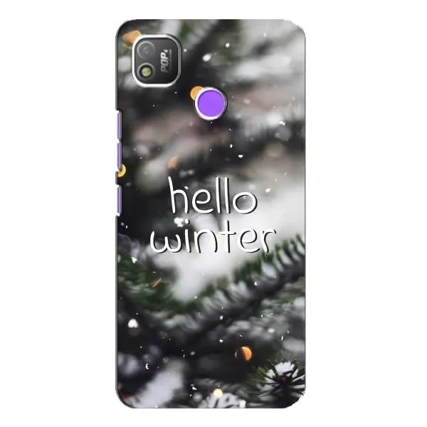 Чехол с принтом «Hello winter» для TECNO POP 4