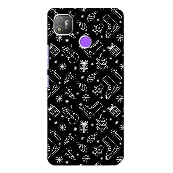 Чехол с принтом «Новогодний фон» для TECNO POP 4
