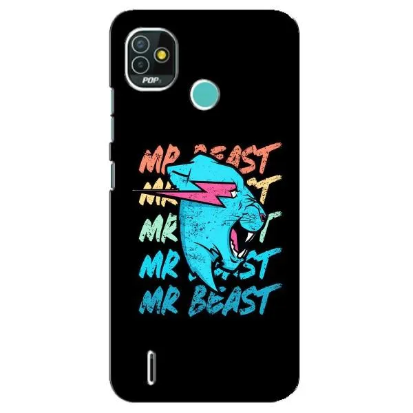 Чохол з принтом «logo Mr beast» для TECNO Pop 5 (BD2p)