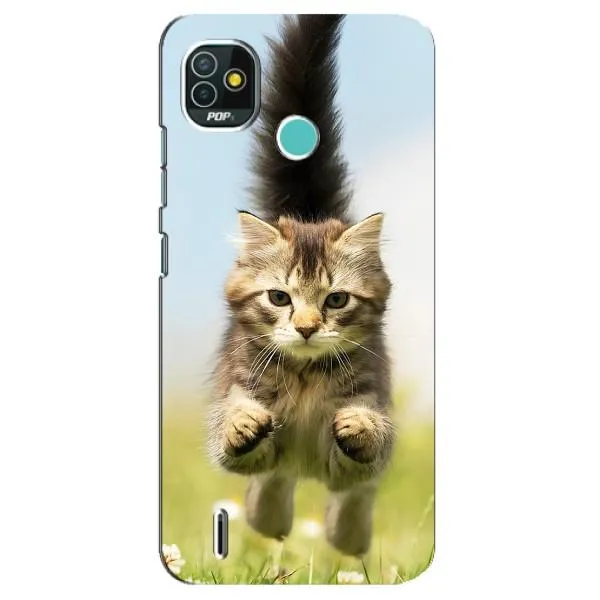 Чехол с принтом «Прыжок кота» для TECNO Pop 5 (BD2p)