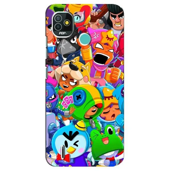 Чохол з принтом «Герої Бравл Старс» для TECNO Pop 5 (BD2p) Чохол з принтом «Герої Бравл Старс» для TECNO Pop 5 (BD2p)