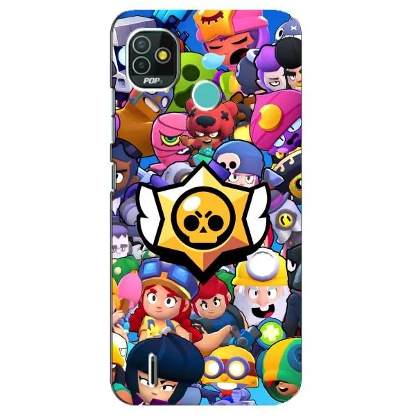 Чохол з принтом «Лого Brawl Stars» для TECNO Pop 5 (BD2p) Чохол з принтом «Лого Brawl Stars» для TECNO Pop 5 (BD2p)