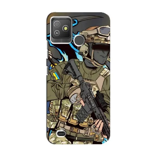 Чохол з принтом «Воїн ЗСУ» для TECNO Pop 5 GO