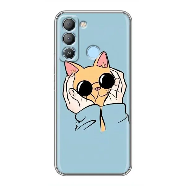 Чехол с принтом «Котик в очках» для TECNO Pop 5 LTE Чехол с принтом «Котик в очках» для TECNO Pop 5 LTE